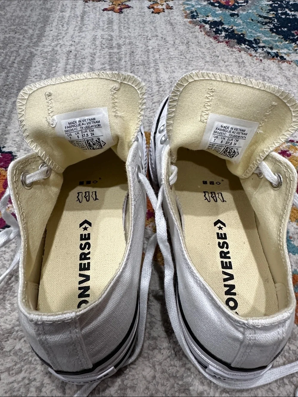 Converse All Star White Low Top Platform Chuck Taylor Sneakers - Picture 8 of 11